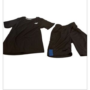 New balance Black Athletic T-Shirt and Shorts Set
